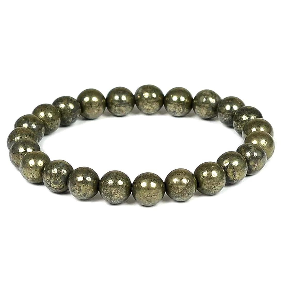 Pyrite Bracelet 8mm – Lab Tested Money Attraction Stone