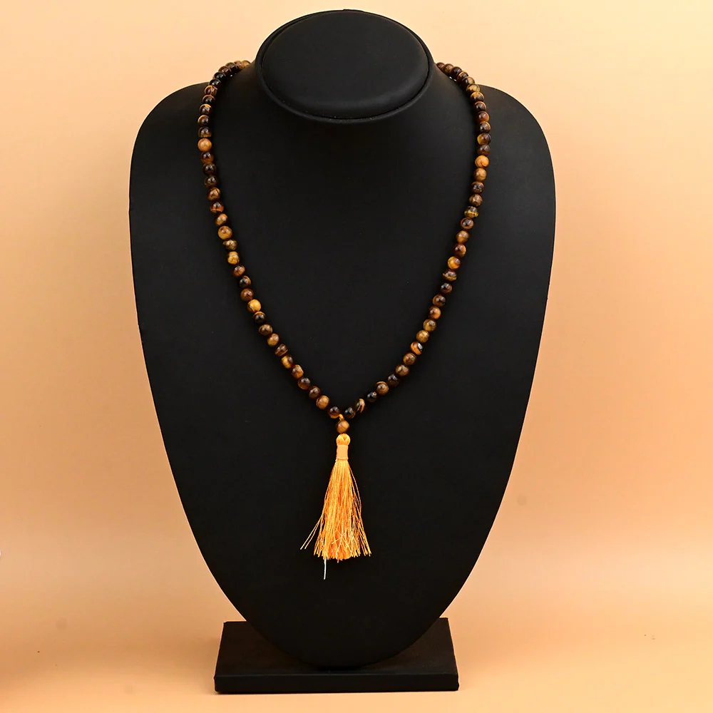 8 mm Tiger Eye Mala (108 beads) – Lab Certified