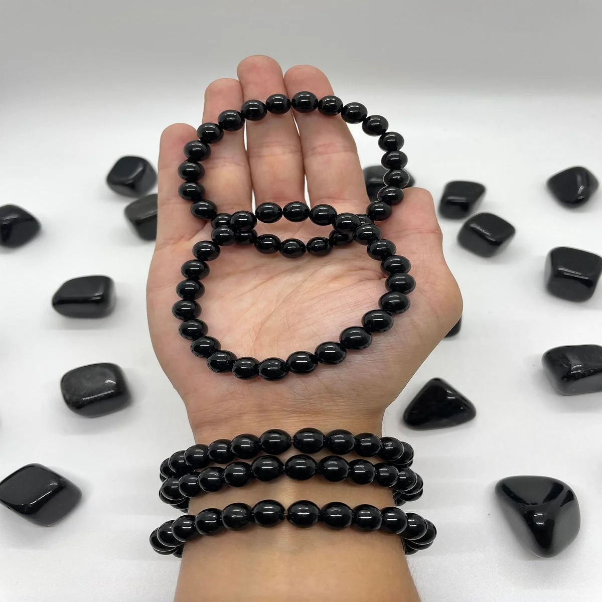 8 mm Karungali Mala And 8mm Karungali Bracelet Combo With Lab Certificate